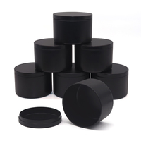 Vente en gros Boîtes à bougies vides 2oz 4oz 8oz 16oz Récipients en métal avec couvercles pour bricolage Bougies en cire de soja Logo personnalisé