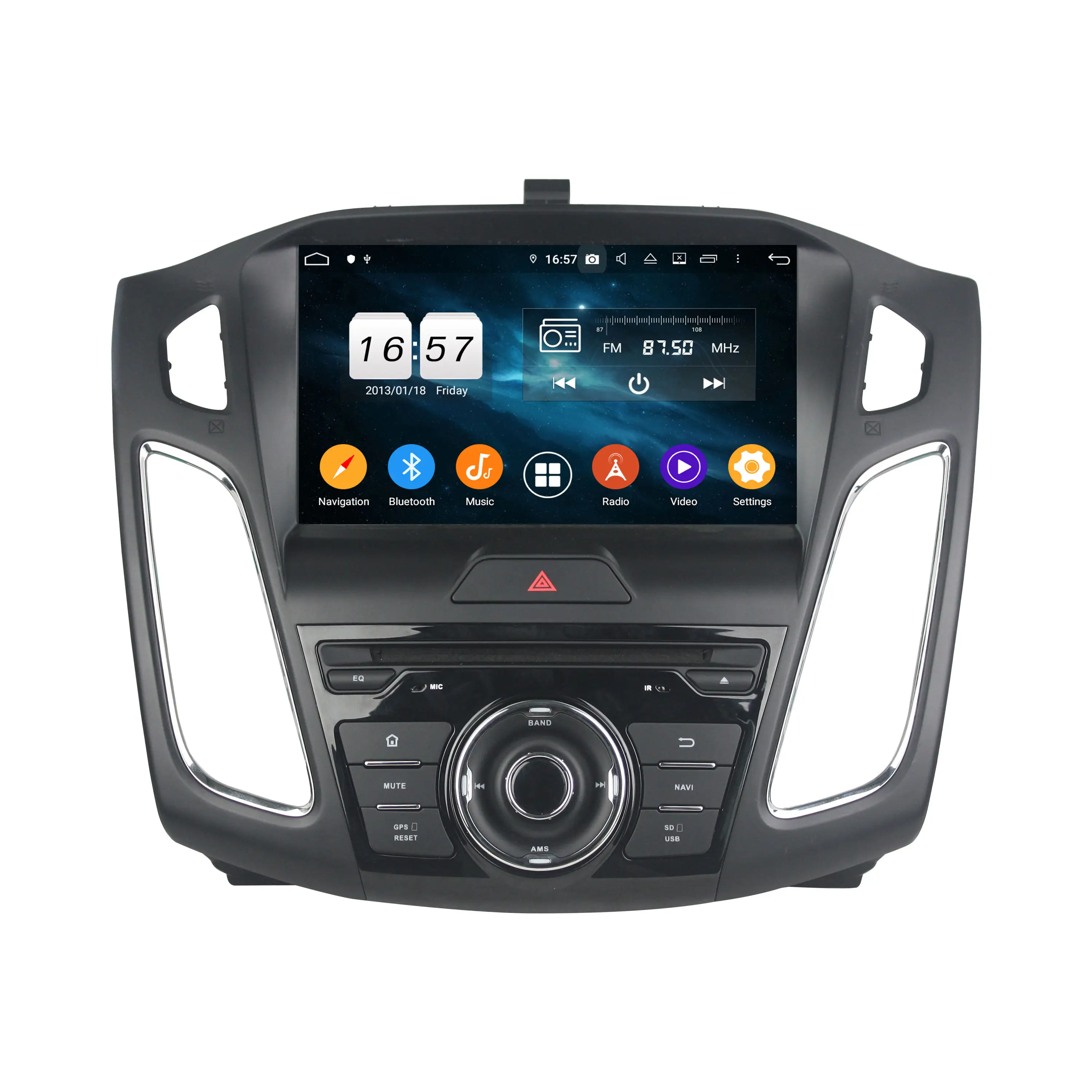 Android 10 System PX5 4 + 64GB Unterstützung GPS Navigation Aufhebt Cmera Carplay 9 Zoll Auto Stereo-Player für ford Focus 2015-2018