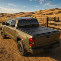 Couverture de benne rigide pliable en trois parties, profil bas, en aluminium, avec verrouillage encastré pour Ford Ranger Double Cab OEM ODM