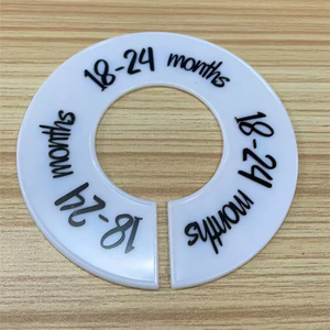 Séparateurs de taille pour vêtements de bébé en plastique à extrémités ouvertes, impression double face, pour penderie et placard de bébé - Product Image 6