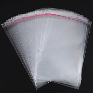 Прозрачный мешок с клейкой большой OPP поли мешки для упаковки