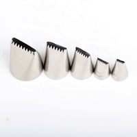 Ensemble d'outils à gâteau en acier HENGYA, 5 pièces, embouts de décoration en forme de fleur tressée à moitié rangée, accessoires pour embouts à pâtisserie, pour desserts