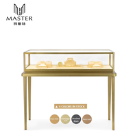 Vitrine de comptoir en verre haut de gamme MASTER, vitrine de luxe avec éclairage LED, élégante vitrine en verre pour l'affichage de bijoux