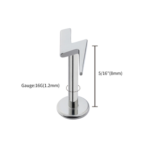 Fabriek <span class=keywords><strong>Direct</strong></span> Astm F136 Veilige Titanium Implantaat Kwaliteit Intern Schroefdraad Bliksem Labret Neus Oor Piercing Sieraden - Product Image 3