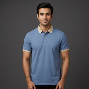 Camiseta Polo de Verano Personalizada OEM para Hombre, Manga Corta, Estilo Casual de Negocios, Cuello en Contraste, Camiseta Moderna de Media Manga - Product Image 1