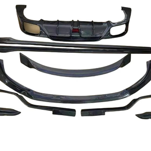 Kit carrosserie carbone modifié pour <span class=keywords><strong>Maserati</strong></span> Ghibli 2014-2017 : Lame avant, Lame latérale, Lame arrière, Aileron arrière - Compatible OLIVER - Product Image 1