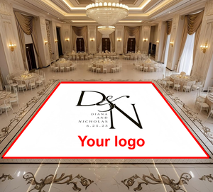 Livraison rapide, sticker adhésif en vinyle pour sol de danse portable à carreaux blancs personnalisés, <span class=keywords><strong>tapis</strong></span> de mariage personnalisé - Product Image 1