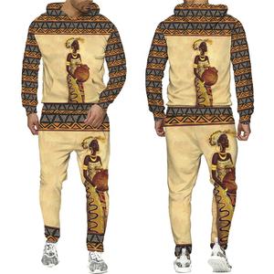 Funny African Female Print Hoodie/suit <strong>Dashiki</strong> Ethnic Style Men/women Pullover Sweatshirt Set Casual Couple Streetwear Tracksuit - Product Image 2