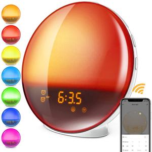 Réveil intelligent avec lumière nocturne pour enfants, réveil analogique rétro à LED, réveil avec simulation du lever du soleil, réveil pour se réveiller - Product Image 4