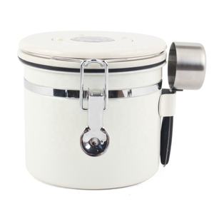 Récipient de garde-manger avec suivi de la date et cuillère doseuse, boîte à café en acier inoxydable hermétique - Product Image 2