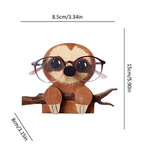 Monture de lunettes rétro minimaliste en forme de chien, en <span class=keywords><strong>bois</strong></span> naturel écologique, antidérapante, support oculaire, best-seller transfrontalier - Product Image 2