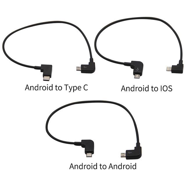 Micro-Port Cable Micro-USB to ios/type C/Micro USB for DJI Xiao SPARK MAVIC PRO Air Drone Remote Control Data Cable Adapter