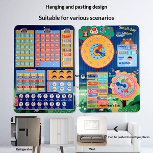 การ์ดสติกเกอร์กระดาษสำหรับเด็ก ช่วยเสริมสร้างการเรียนรู้เรื่องเวลา ปฏิทิน สภาพอากาศ และสัปดาห์ เหมาะสำหรับการเรียนรู้ในวัยอนุบาล - Product Image 4