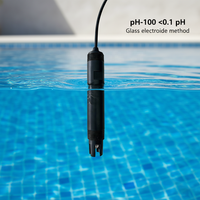 Analyseur de pH en ligne certifié CE, en plastique, industriel, 4-20 mA RS485, sonde de capteur de pH avec compensation de température NTC