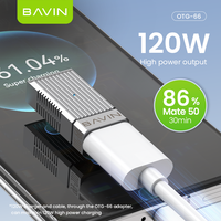 BAVIN Oem OTG66 120W 10Gbps Tipe c untuk USB 3.1 Adapter kartu konverter pembaca Otg dengan Ce