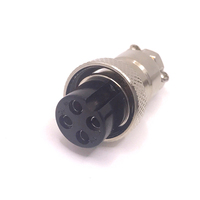 Conector de aviación hembra industrial de 4 pines IP55, conectores circulares GX16 para cable para enchufe y cableado de aviones