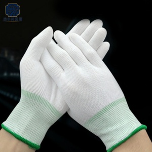 Guantes de Mecánico de Nailon Blanco de Calibre 13 Marca RFX, Precio de Fábrica, para Manipulación de Precisión, Seguridad en el Trabajo, Parte Superior de PU, Función Antideslizante - Product Image 1