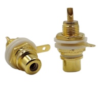 Prise Jack RCA femelle pour montage sur panneau PCB, blanche, pour audio et vidéo, connecteur RCA simple, prise RCA femelle