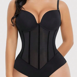 KSQ New Sexy Mesh corsetto prospettiva Patchwork fasciatura intimo donna Bustier Crop Top <span class=keywords><strong>canotte</strong></span> corsetti femminili - Product Image 1