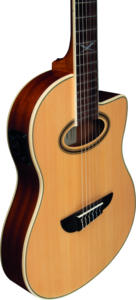 EKO GUITARS - NXT NYLON N100CE NATURAL, guitarra clásica de cuerpo delgado electrificada de alta calidad, tapa de abeto, parte posterior de caoba - Product Image 3