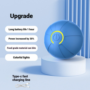 ของเล่นแมวแบบอินเทอร์แอคทีฟ360 ° ลูกบอลอัจฉริยะสำหรับสุนัขทำงานอัตโนมัติพร้อมที่ชาร์จ USB