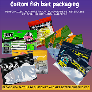 Sacchetti Personalizzati Richiudibili con Zip a 3 Lati per Esche da Pesca, Confezioni in Plastica Morbida per Esche con Logo Personalizzato - Product Image 5