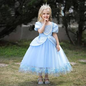 Costumes de performance scolaire, de danse, de mariage, de fête, de cosplay de personnage de dessin animé, de demoiselle d'honneur bleue, de carnaval en gros pour MS - Product Image 4
