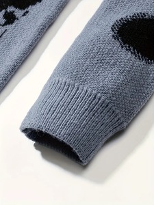 Bán Buôn 100% Cotton Người Đàn Ông Của Thiết Kế Áo Len Tùy Chỉnh Jacquard Crew Cổ Logo Chống Nhăn Mùa Đông Mô Hình Thời Trang Nhà Máy Trực Tiếp - Product Image 4