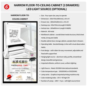 Cabine étroite du sol au plafond pour l'affichage des couleurs pour l'industrie de l'impression et de l'emballage Cabine d'épreuvage des couleurs des lampes - Product Image 4