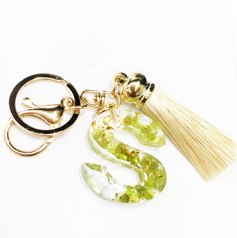 Брелок с сухими цветами, золотыми звездами, луной, сердцами, медальонами, индивидуальный акриловый держатель для монет, брелок с блестками и надписью «Капитал»