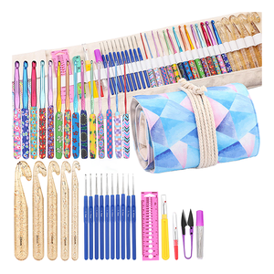 Kit de <span class=keywords><strong>crochet</strong></span> complet en plastique simple pour travaux manuels, crochets ergonomiques pour le bricolage - Product Image 1