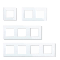 Interrupteur tactile prise murale verre 1/2/3Gang interrupteur à écran tactile prise de courant max. 300w/Gang interrupteur Led prise murale