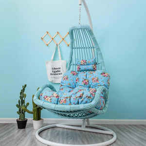 Fauteuil suspendu en rotin tressé moderne et durable de haute qualité pour patio extérieur avec coussin résistant à l'eau pour parc et école - Product Image 5