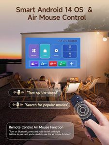 โปรเจคเตอร์อัจฉริยะพกพา ระบบแอนดรอยด์ รองรับ 4K พร้อม Google TV  ลำโพงในตัว ระบบปรับภาพอัตโนมัติ ฉายภาพยนตร์ วิดีโอ โฮมเธียเตอร์ เชื่อมต่อ WIFI - Product Image 5