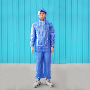 2024 Nuova Giacca Impermeabile Reversibile in PVC Opaco per <span class=keywords><strong>Uomo</strong></span> e Donna, Alta Qualità, Blu, per Escursionismo e Campeggio, Tutte le Stagioni - Product Image 2