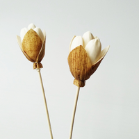 Vente directe d'usine, diffuseur de fleurs en sola de haute qualité, fleur en bois sola personnalisée