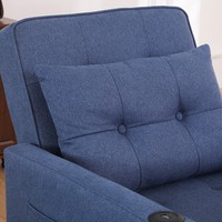 Canapé-lit simple pliable bleu marine, fauteuil inclinable, confortable et doux, canapé-lit de loisirs