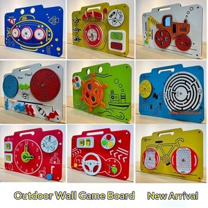 Jeu mural extérieur pour maternelle : Excavatrice mécanique, labyrinthe mural, jeu de manioplage, puzzle pour enfants - Product Image 1