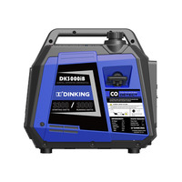 Dinking Power alimenté au gaz démarrage à rappel électrique démarrage silencieux Type Ohv moteur 3.2KW 3.5KW générateur onduleur pour le camping