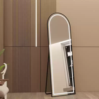 Miroir LED en forme d'arche sur mesure |   Miroir sur pied intelligent à écran tactile avec cadre en aluminium