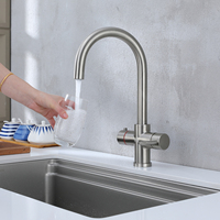Robinet d'eau bouillante instantané 4 en 1 Robinet d'eau potable filtrée 4 en 1 Robinet d'eau chaude et froide normale pour évier de cuisine
