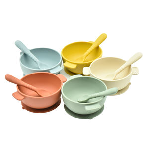 Vajilla ecológica libre <span class=keywords><strong>de</strong></span> Bpa para recién nacido, plato <span class=keywords><strong>de</strong></span> comida para bebé, tazón <span class=keywords><strong>de</strong></span> succión <span class=keywords><strong>de</strong></span> silicona y juego <span class=keywords><strong>de</strong></span> alimentación <span class=keywords><strong>de</strong></span> cuchara, nuevo diseño - Product Image 4