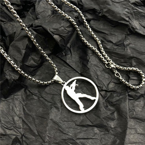 สร้อยคอสแตนเลสพร้อมจี้,สร้อยคอโลโก้โจมตีรอบโลกเกมอนิเมะ CS โลโก้เสน่ห์ - Product Image 4