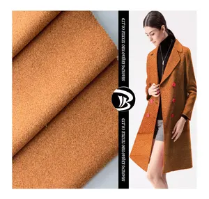 Yibo Textile Yarn Dyed Herringbone Thick 100%polyester Polyester Wool Blended jacquard Fabric for Coat