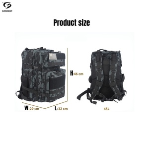 Zaino Tattico <span class=keywords><strong>Wolf</strong></span> <span class=keywords><strong>Pack</strong></span> 45L con Velcro, Impermeabile, per Sport e Escursionismo, con Patch Ricamati, Molle System, per Palestra - Product Image 4