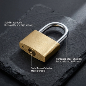 Candados 20 25 30 40 50 60 mm <span class=keywords><strong>cadenas</strong></span> en laiton robuste à clé différente serrure de sécurité - Product Image 2