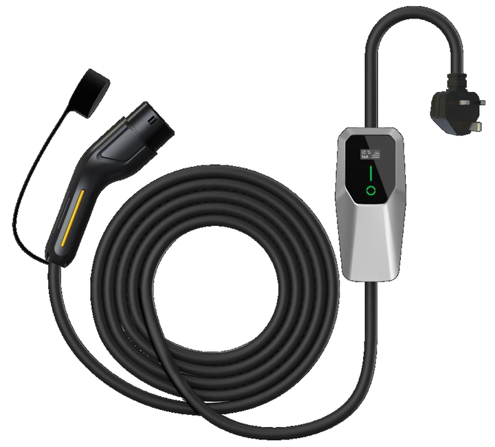 Ev Charger Type 2 Uk 3 Pin Plug 5m Portable Electric Vehicle Car