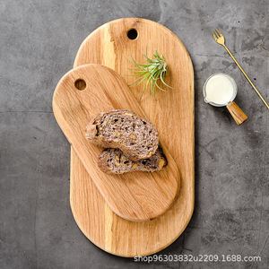 Ensemble de planches à découper en bois rectangulaires, en bois massif, multifonctions, pour la cuisine, les en-cas, la pizza, le pain, usage domestique - Product Image 2