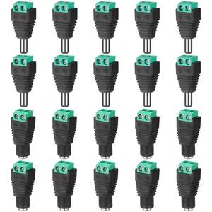 Adaptador de Plugue de Energia <span class=keywords><strong>DC</strong></span> 5.5MM X 2.1MM para Plugue Fêmea e Macho para Fita LED de Cor Única 5050 3528 5060 e Câmeras de CCTV - Product Image 6