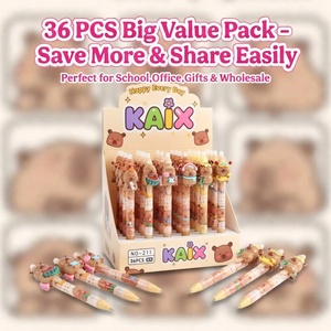 Stylos gel effaçables mignons KAIX, ensemble rétractable d'animaux de dessin animé Kawaii, 0,5 mm, pour la prise de notes, le journaling, les enfants - Product Image 5